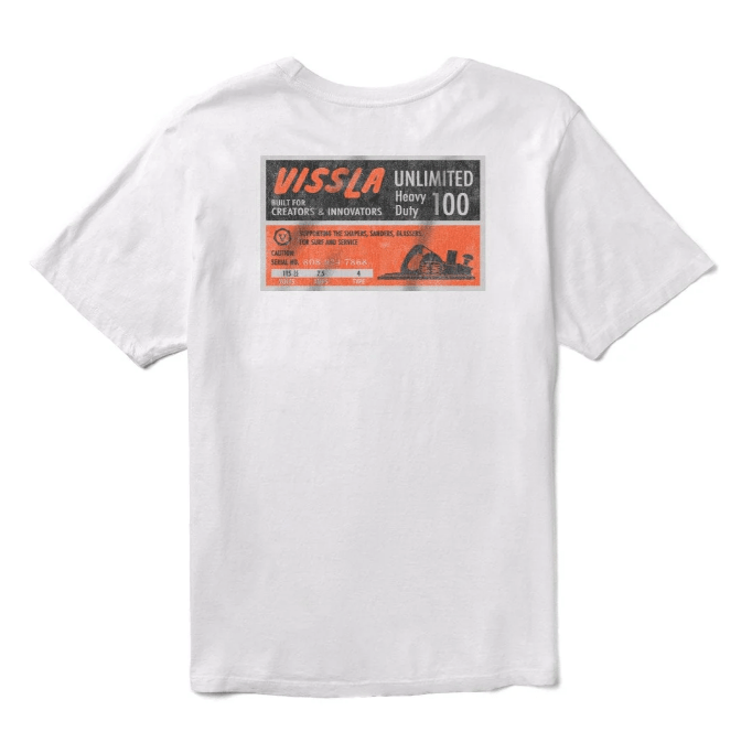 VISSLA - Heavy Duty Premium Pkt Tee White