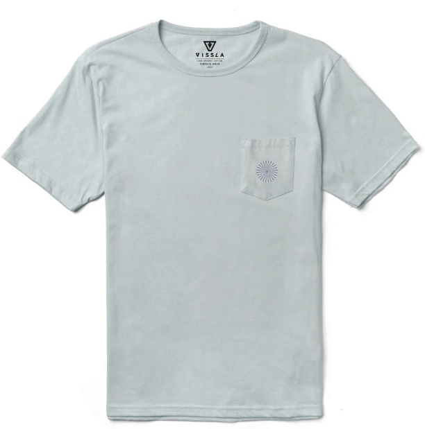 VISSLA - Psycho Surf Organic Pkt Tee Grey