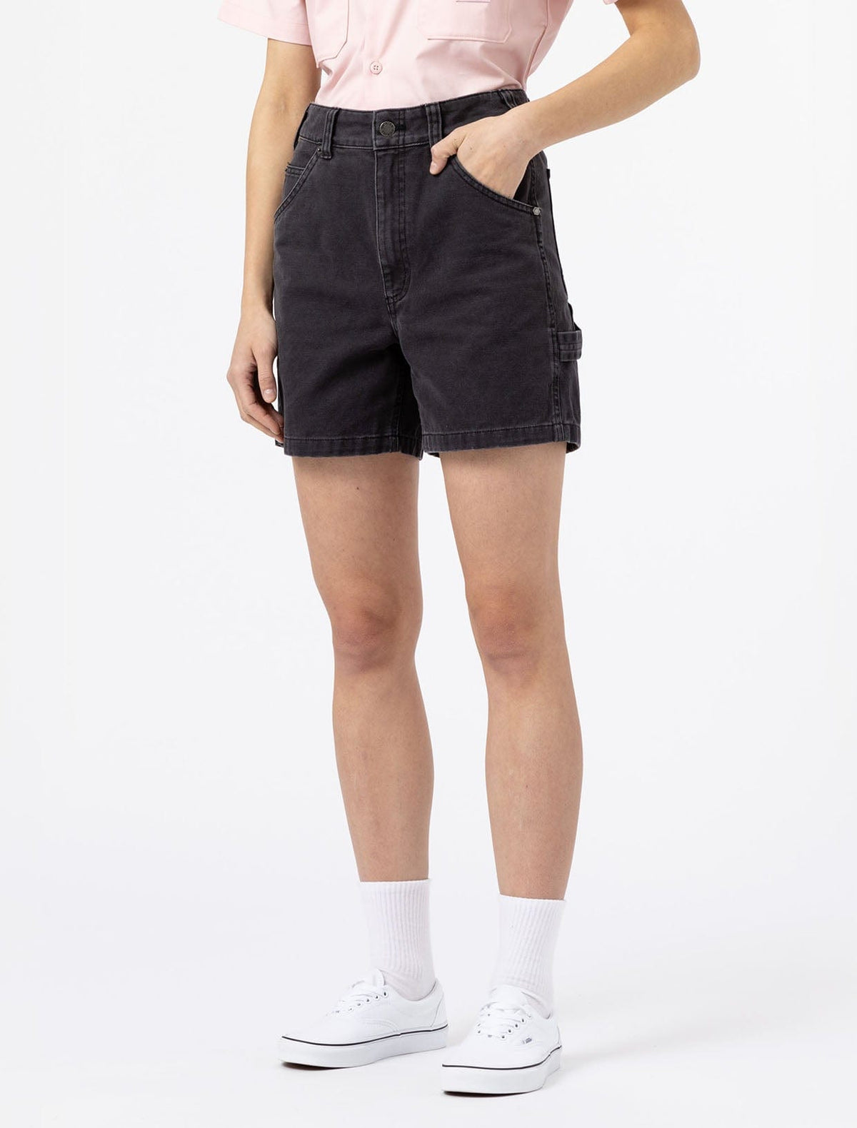 Pantaloncini Carpenter Dickies Canvas Donna Black